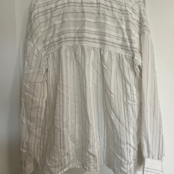 Vince Draped Striped Pullover Blouse - Picture 9 of 12